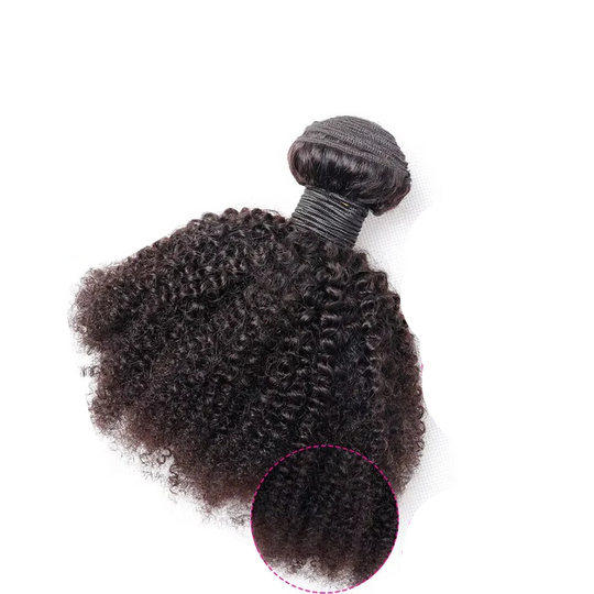 Brazilian Virgin Human Hair Bundles in Afro Kinky Curly Style
