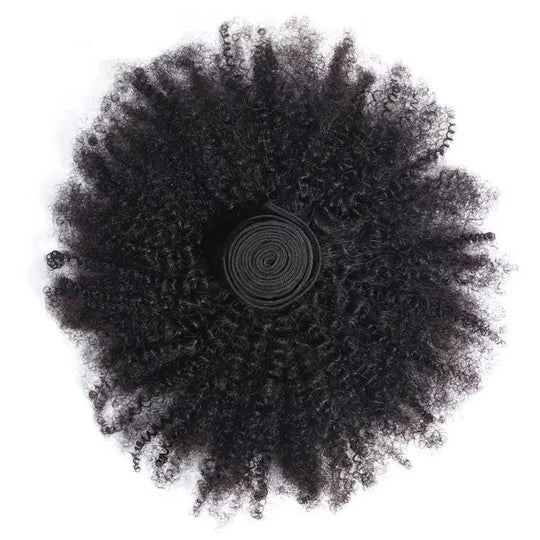 Brazilian Virgin Human Hair Bundles in Afro Kinky Curly Style