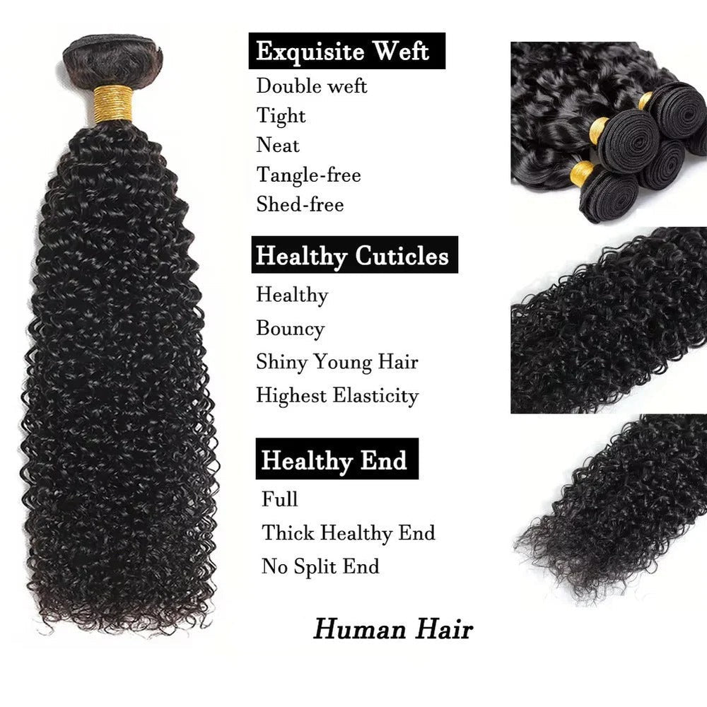 Brazilian Curly Human Hair and Kinky Curly Extensions