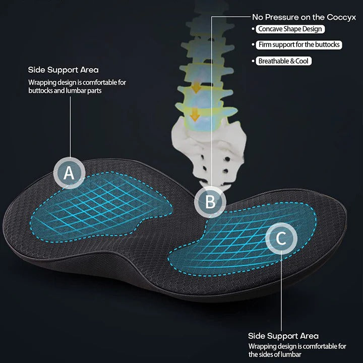 Memory Foam Car Seat Cushion for Added Height and Seating Comfort