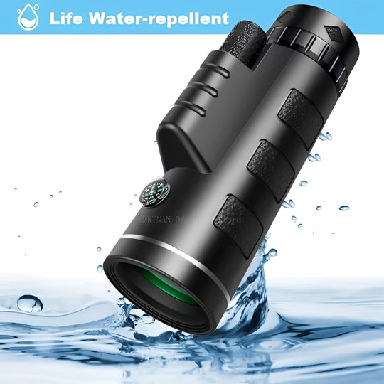 Portable 40x60 Monocular Telescope with Smartphone Adapter and Tripod