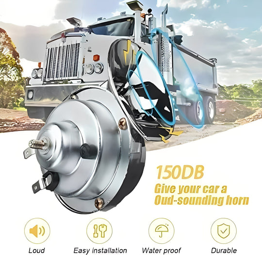 Electric Vehicle Horn with Integrated Compressor