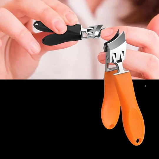 Manual Wide Jaw Nail Clipper with Curved Cutting Edge