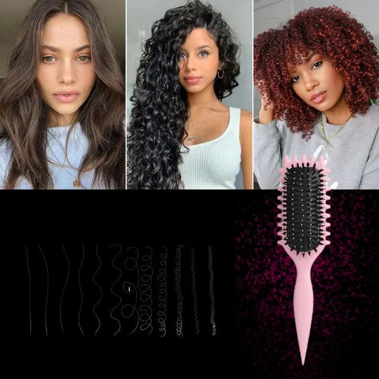 Hair Styling Brush for Curl Shaping and Blow Dry Use
