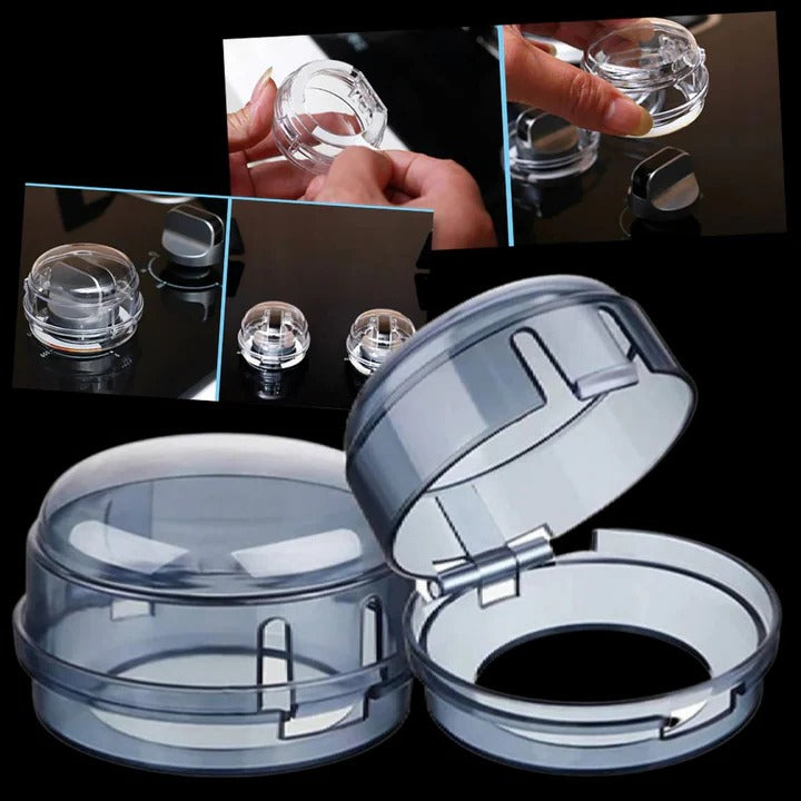Snap On Stove Knob Covers for Household Use, 4 Piece Set