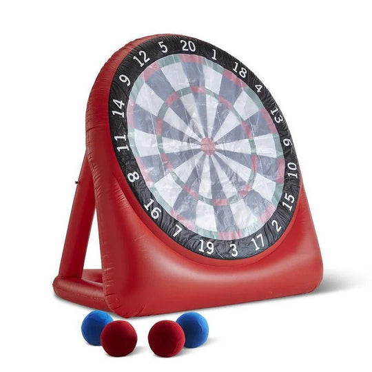 Inflatable Football Kick Target with Adhesive Surface and Pump