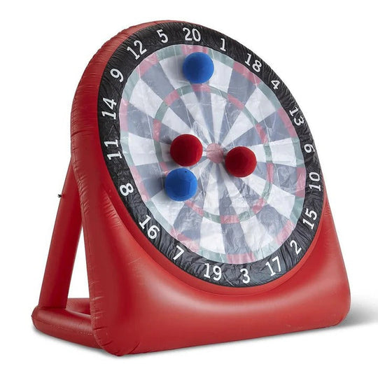 Inflatable Football Kick Target with Adhesive Surface and Pump