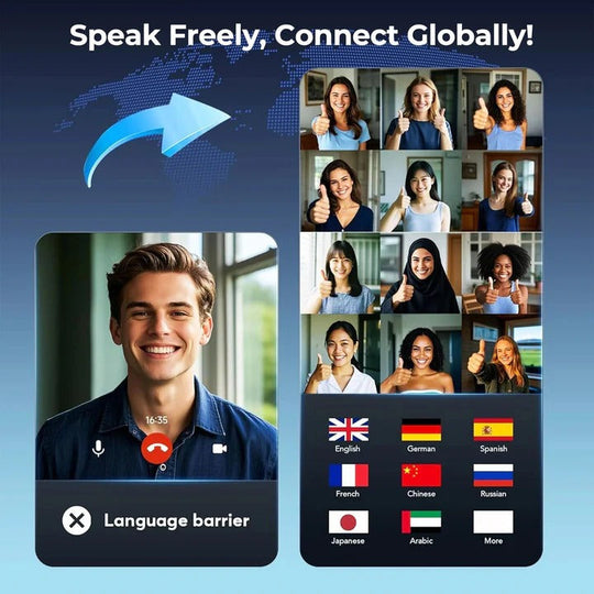 Smart Translation Headphones with Wireless Audio and App Support