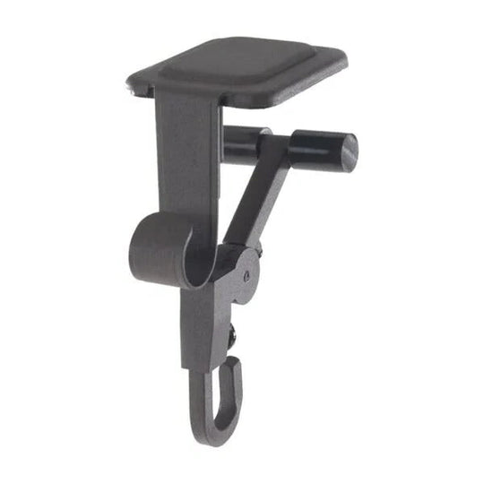 Adjustable Mantel Hook with Weighted Bases for Holiday Stockings and Greenery