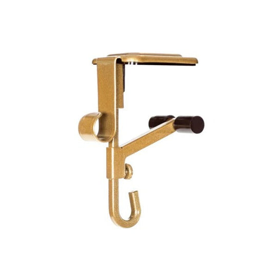 Adjustable Mantel Hook with Weighted Bases for Holiday Stockings and Greenery