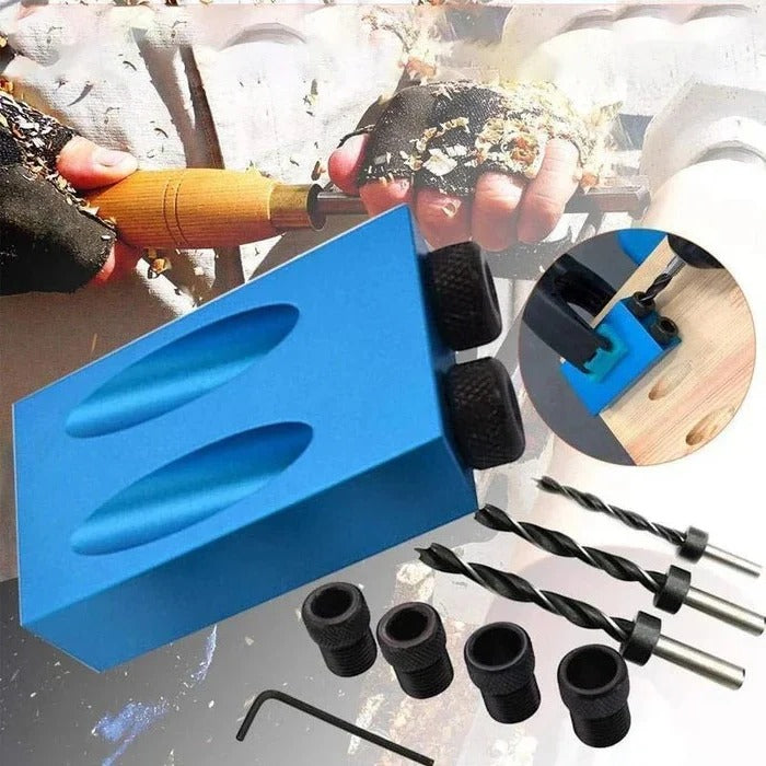Timber Drilling Guide Jig for Angled Pocket Holes