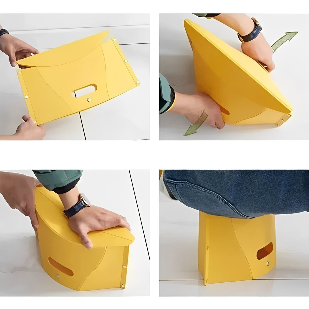 Portable Folding Step Stool with Built-In Carry Handle