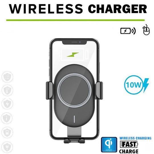 Cordless Car Phone Charger with Automatic Locking Arms
