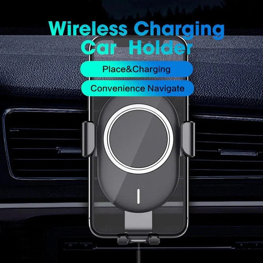 Cordless Car Phone Charger with Automatic Locking Arms