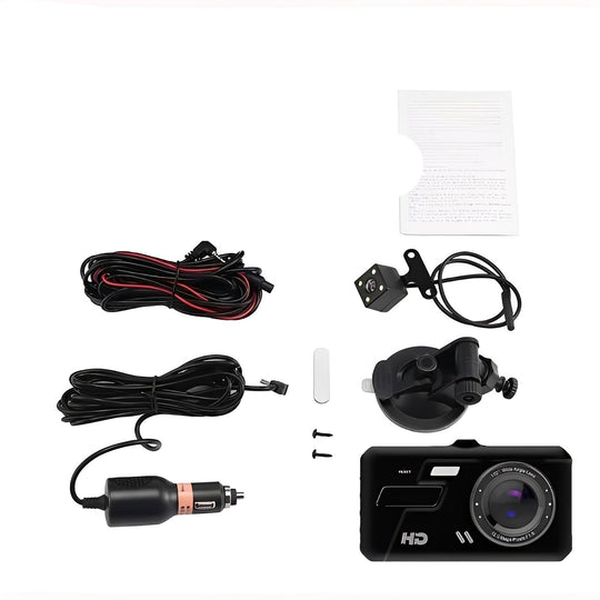 Front and Rear Vehicle Dash Camera with 1080P Recording