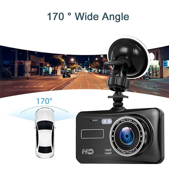 Front and Rear Vehicle Dash Camera with 1080P Recording