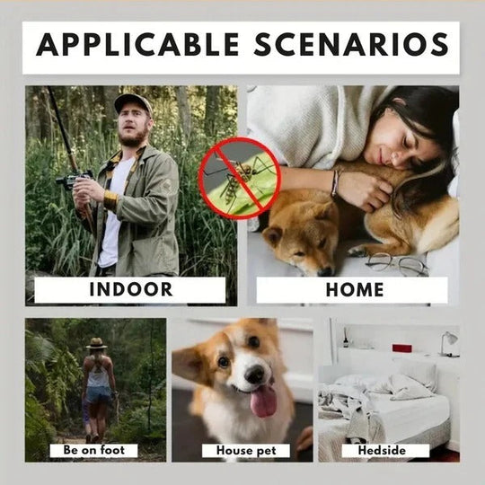 Wearable Ultrasonic Mosquito Deterrent Wristband with Clip-On Design