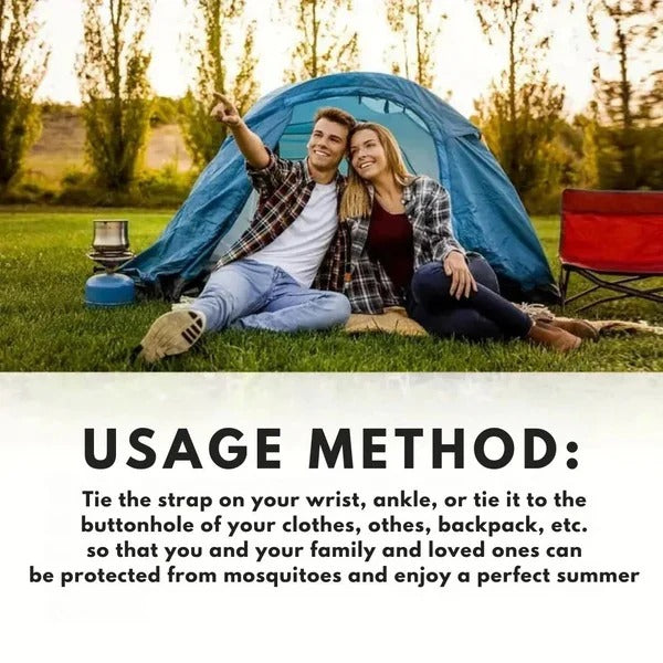 Wearable Ultrasonic Mosquito Deterrent Wristband with Clip-On Design