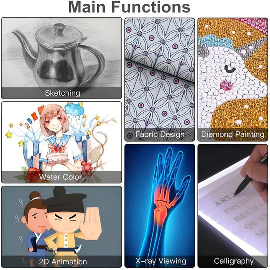 Illuminated Creative Tablet and A4 LED Tracing Light Box