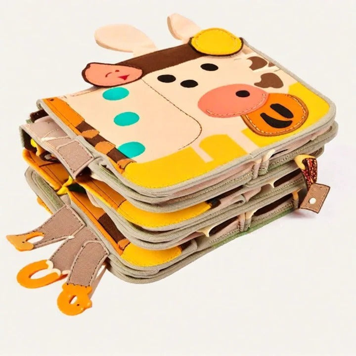 Kid's Portable Activity Book with Textures and Fasteners