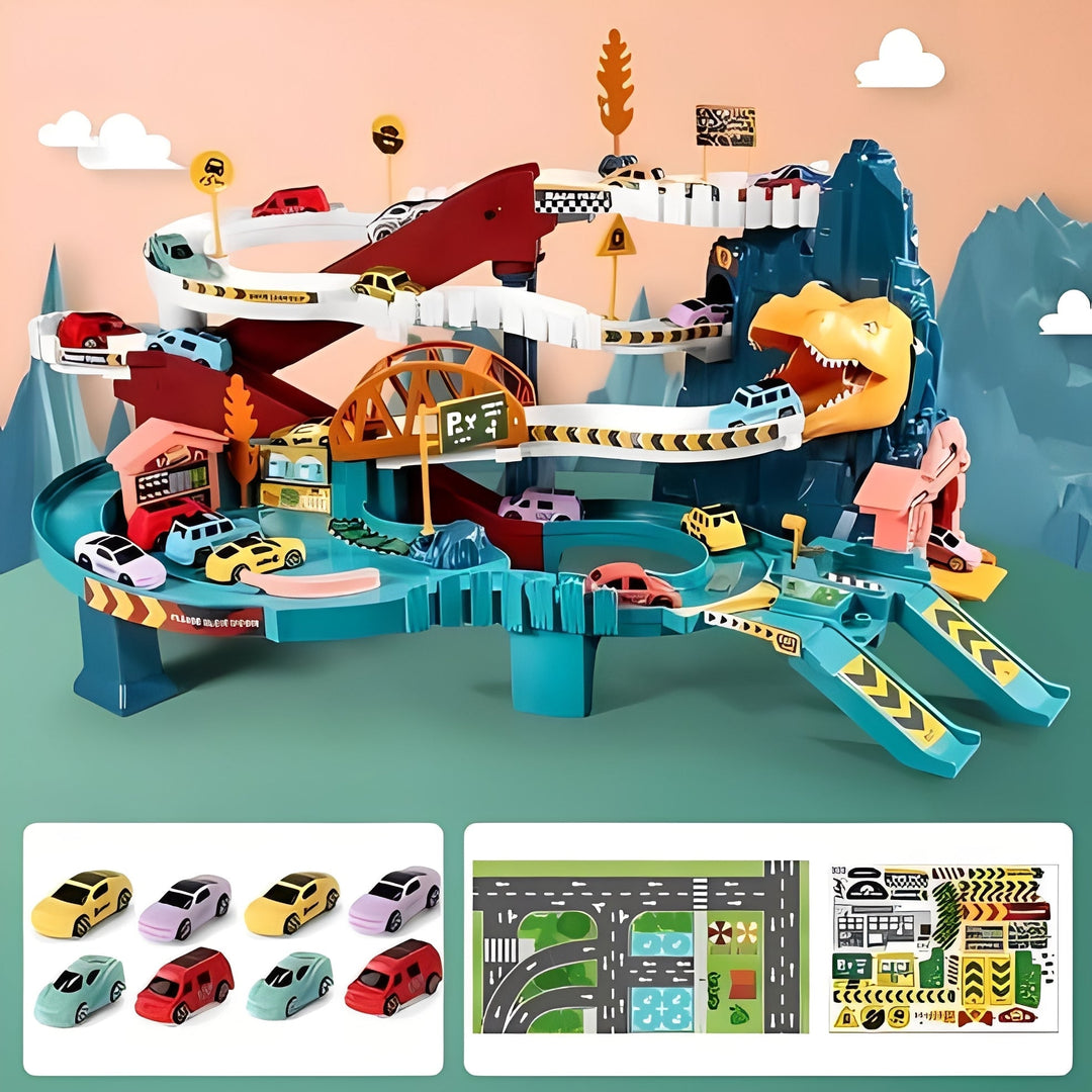 Adventure Circuit and Dinosaur Race Track with Flexible Path Construction
