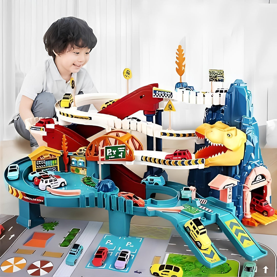 Adventure Circuit and Dinosaur Race Track with Flexible Path Construction