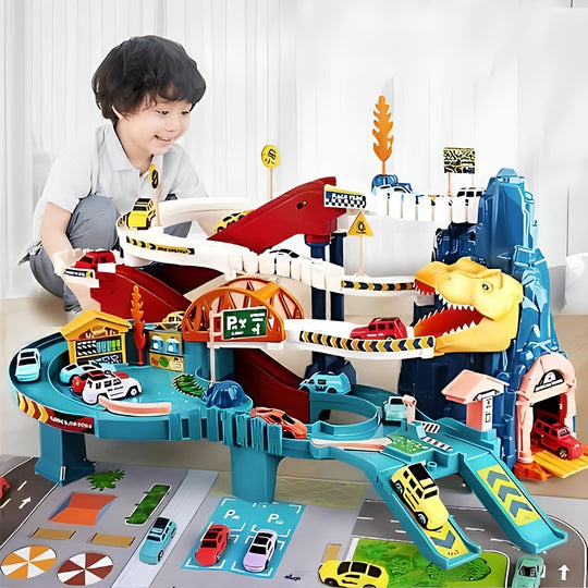 Adventure Circuit and Dinosaur Race Track with Flexible Path Construction
