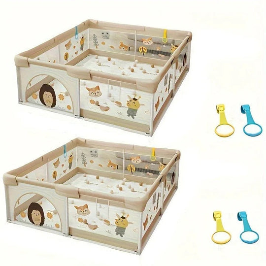 Portable Baby Playpen with Enclosed Design