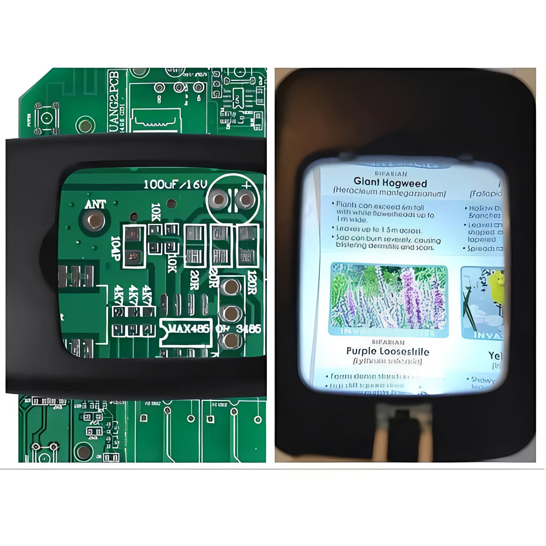 Adjustable Floor Magnifier with Large Viewing Lens and LEDs