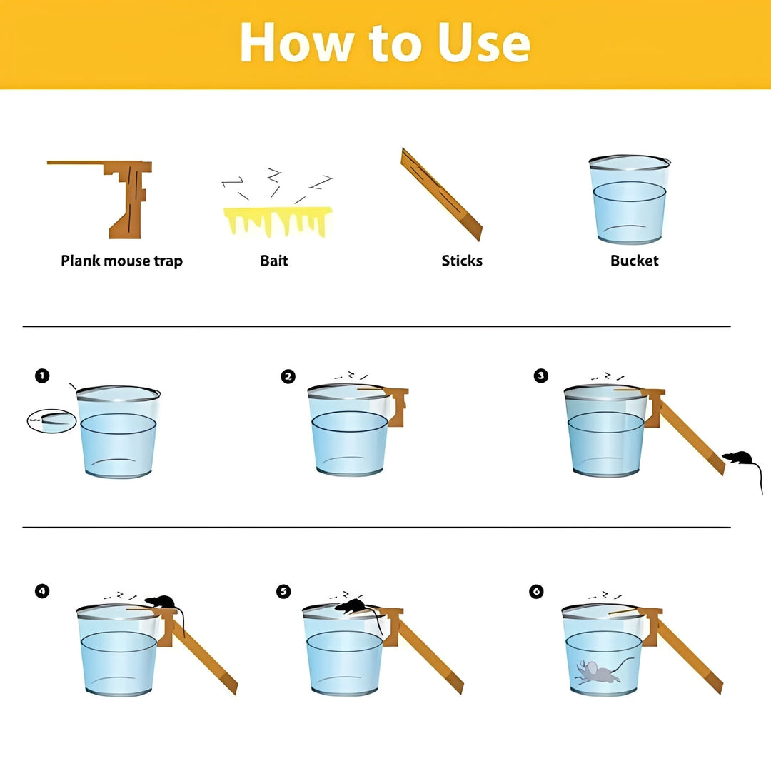 Reusable Walk Plank Bucket Trap Attachment