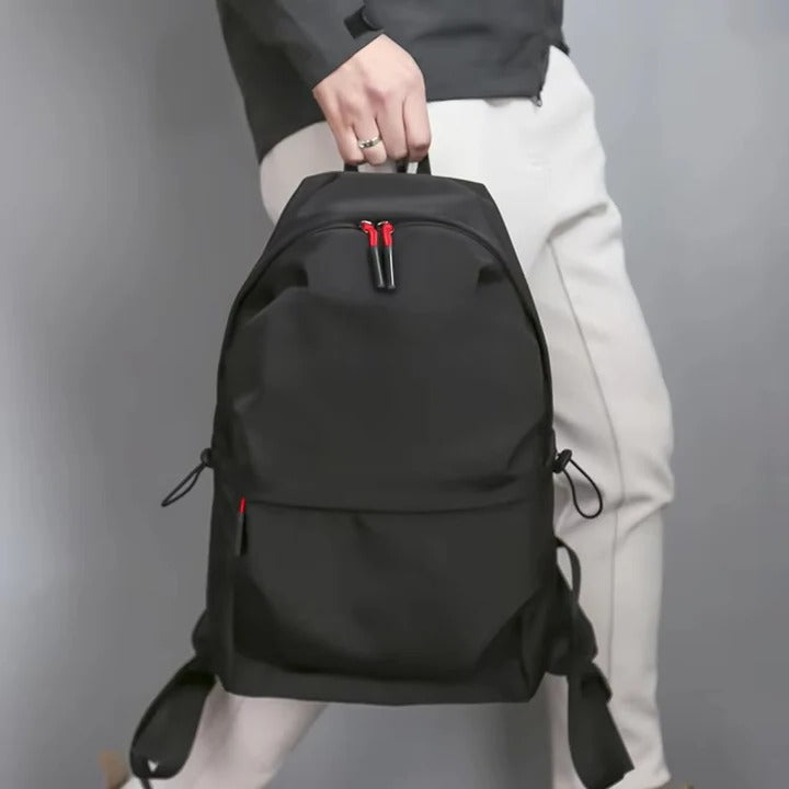 Black Backpack with Multiple Storage Pockets