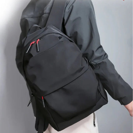 Black Backpack with Multiple Storage Pockets
