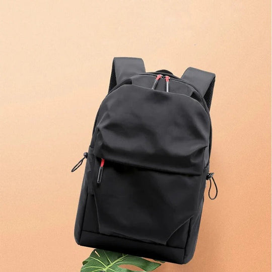 Black Backpack with Multiple Storage Pockets