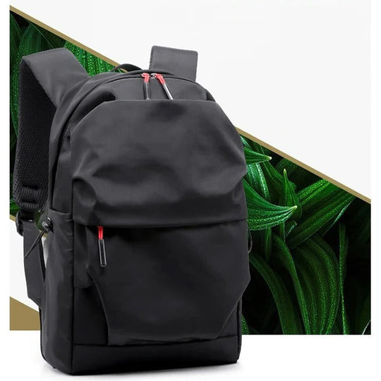 Black Backpack with Multiple Storage Pockets