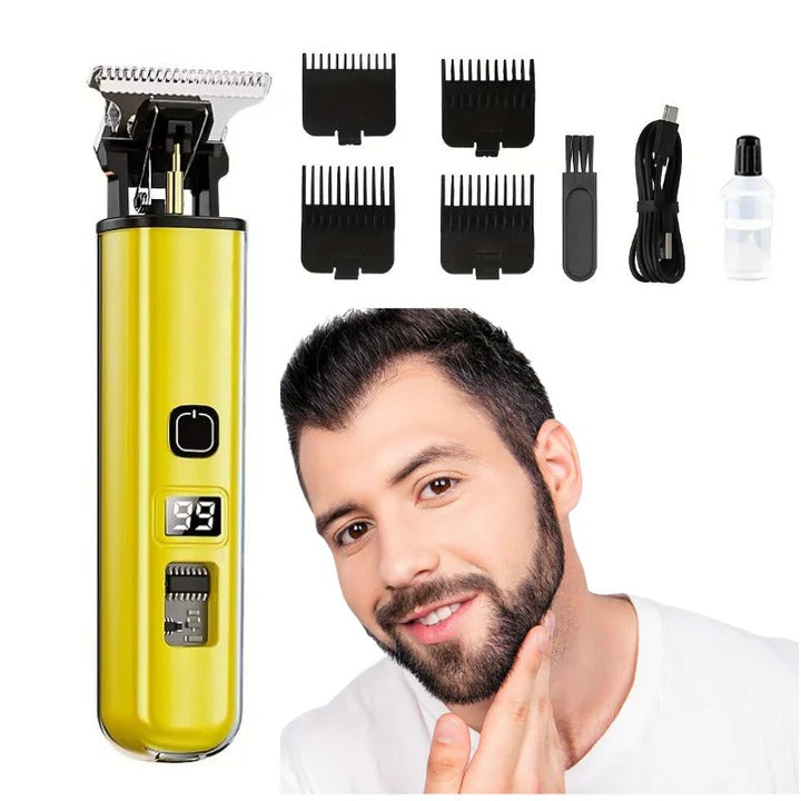 Rechargeable Hair Trimmer with Detachable Blade and LED Indicator