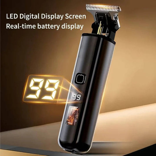 Rechargeable Hair Trimmer with Detachable Blade and LED Indicator