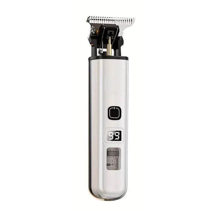 Rechargeable Hair Trimmer with Detachable Blade and LED Indicator