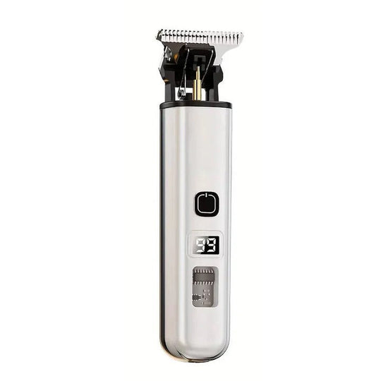 Rechargeable Hair Trimmer with Detachable Blade and LED Indicator