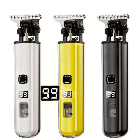 Rechargeable Hair Trimmer with Detachable Blade and LED Indicator