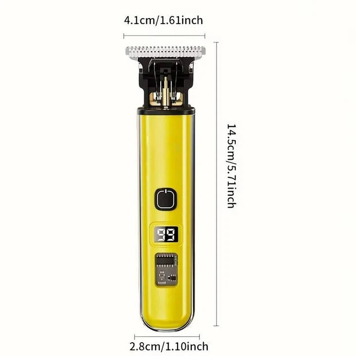 Rechargeable Hair Trimmer with Detachable Blade and LED Indicator
