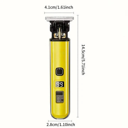 Rechargeable Hair Trimmer with Detachable Blade and LED Indicator