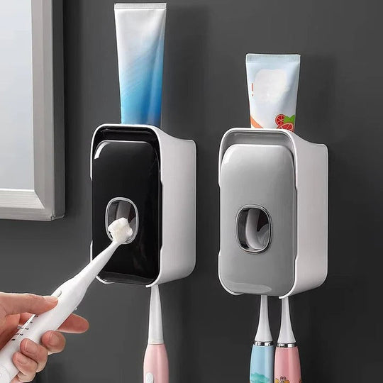 Wall Mounted Toothpaste Dispenser with Adhesive Installation