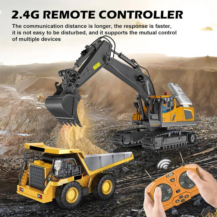 Remote Control Construction Vehicle with Interchangeable Tools