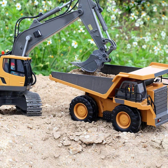 Remote Control Construction Vehicle with Interchangeable Tools