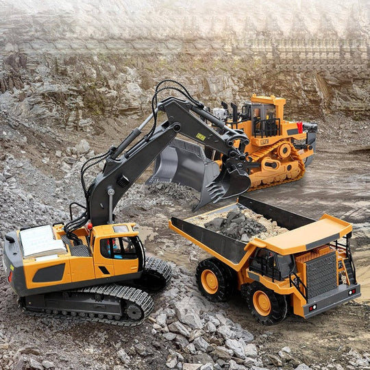 Remote Control Construction Vehicle with Interchangeable Tools