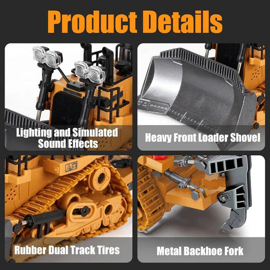 Remote Control Construction Vehicle with Interchangeable Tools