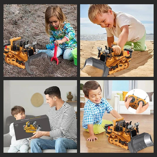 Remote Control Construction Vehicle with Interchangeable Tools