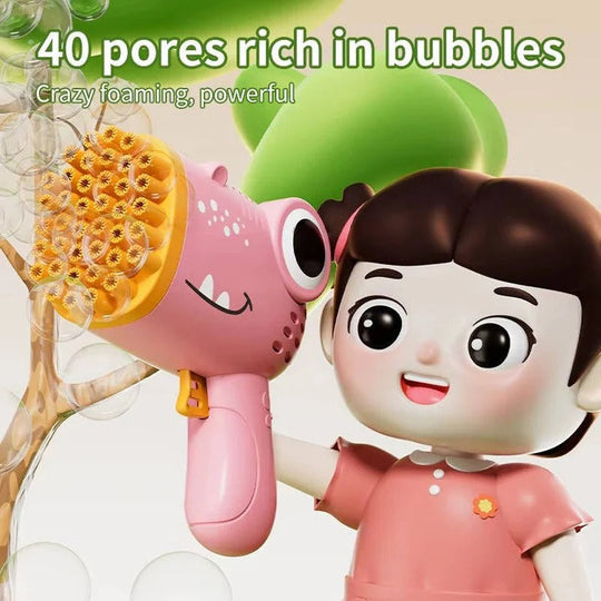 Battery Operated Dinosaur Bubble Blowing Toy for Kids