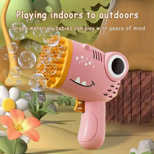 Battery Operated Dinosaur Bubble Blowing Toy for Kids