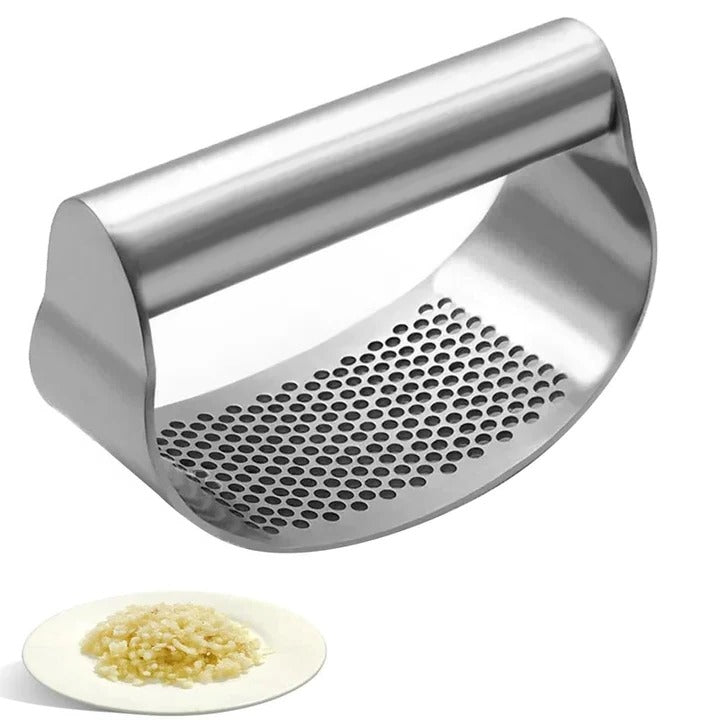 Stainless Steel Garlic Press Rocker for Kitchen Use